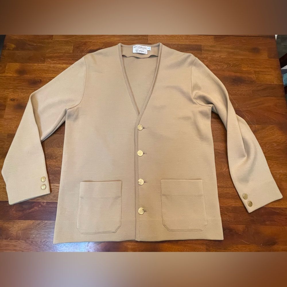 Rare! Vintage St.Croix Knits - Expressly for Taffy’s Beige Cardigan - Medium